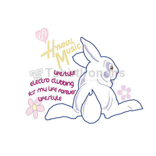 Rabbit T-shirts Iron On Transfers N6896 - Click Image to Close